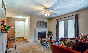 Living Room Interior at The Glen Apartments, Lewisville, TX